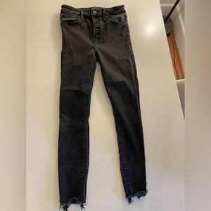 Abercrombie & Fitch high rise super skinny ankle button fly size 25 short black